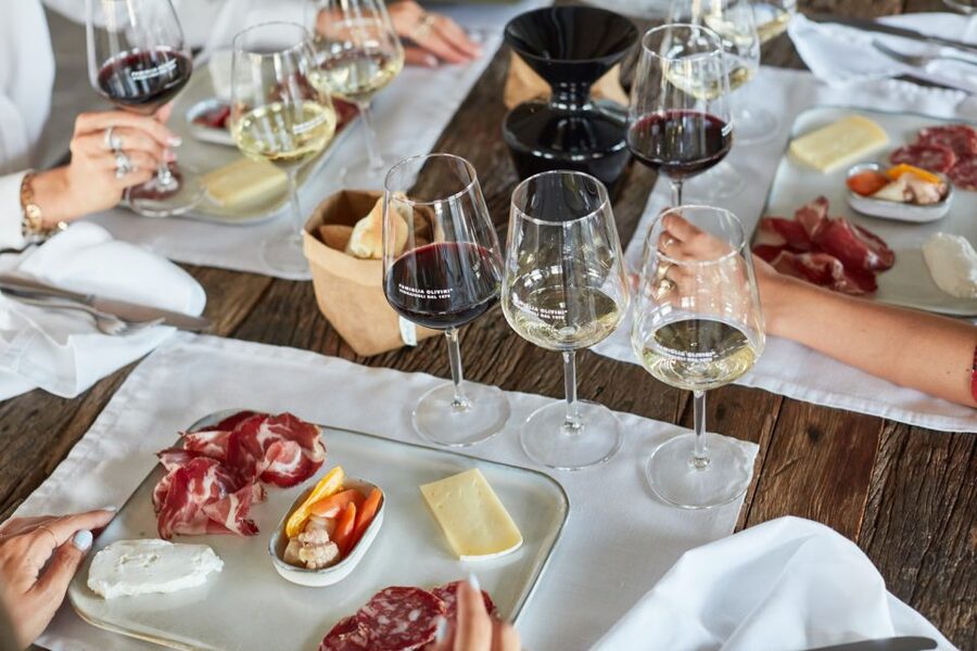 Desenzano: e-Bike Tour with Wine Tasting - The Lugana winery finish: three wines with salami, cheese, and bread