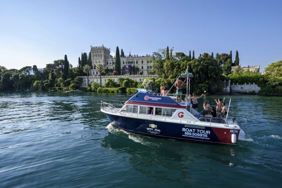 From Peschiera: South Coast Lake Garda Cruise to Sirmione - On the water with the captain: what you see as you cruise