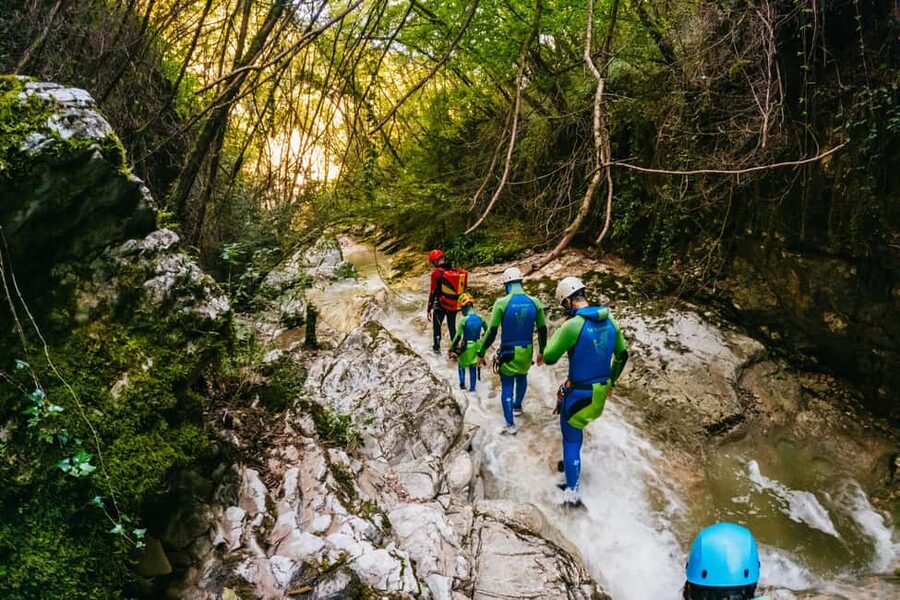 From Tignale, Lake Garda: Beginner-Friendly Canyoning Tour - The signature moves: the 5-meter jump and the 14-meter slide