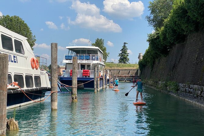 Sup experience with a ride to Peschiera del Garda Lake Garda - Optional Aperitif Along the Main Canal (If You’re Not in a Hurry)