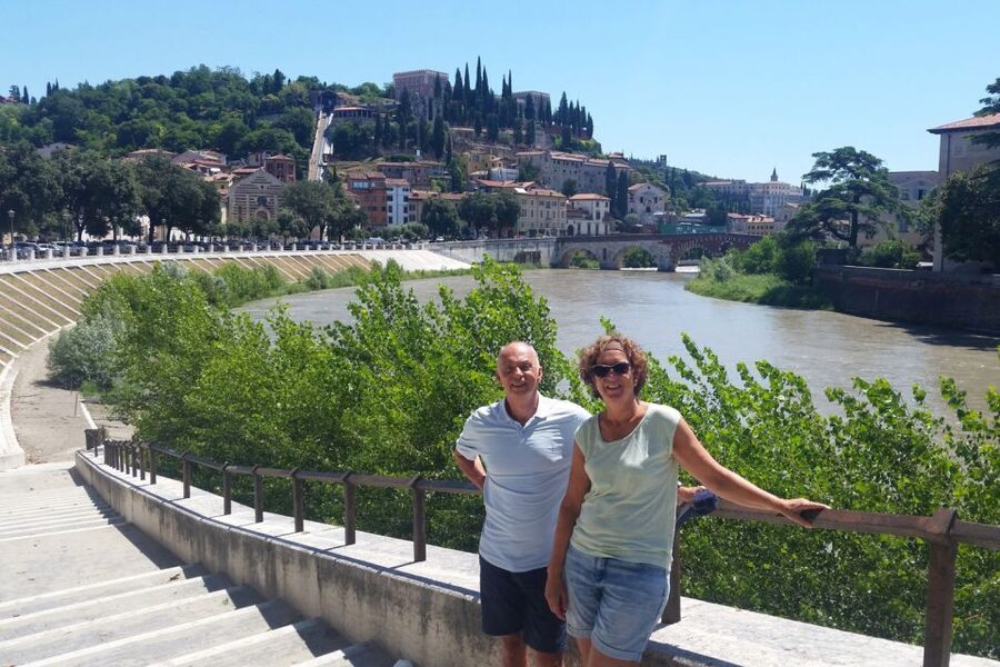 Verona: Highlights and Panorama Bike Tour - Piazza Bra and the Arena view: the first wow moment